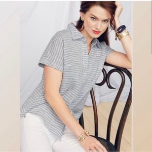CAbi XL striped button down shirt
